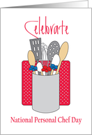 National Personal Chef Day, Cooking Utensils with Bows card