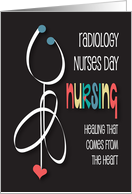 Radiology Nurses Day 2024 with White Stethoscope and Pink Heart card