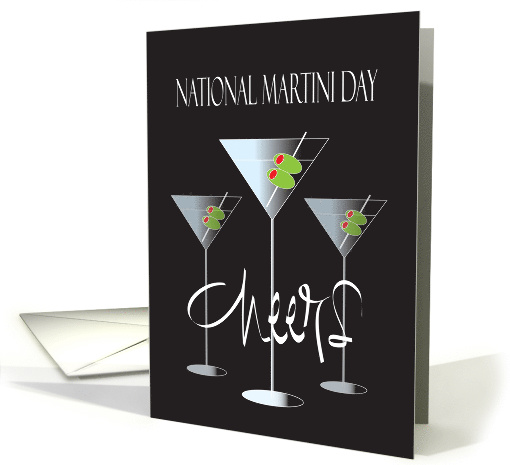 Hand Lettered National Martini Day, Cheers Martini... (1467172)