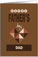 Hand Lettered Father’s Day for Dad from Son, with Cubic Heart card