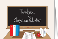 Thank you Classroom Volunteer with Chalk Hand Lettering and Apple card