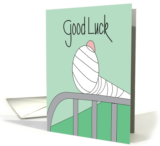 Good Luck with Surgery, Foot in Cast in Hospital Bed card (1471800)