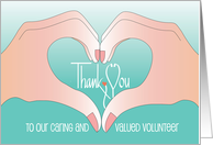 Hand Lettered Thank you Stethoscope Healthcare Volunteer Heart Hands card