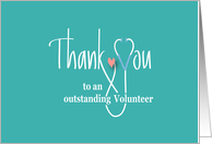 Hand Lettered Thank you to Hospital Volunteer, with Stethoscope card