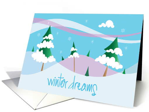 Winter Dreams Invitation to a Mountain Getaway Pine Trees... (1473654)