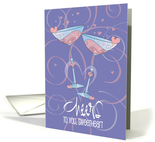 Wedding Anniversary for Spouse Cheers Toasting Champagne Glasses card