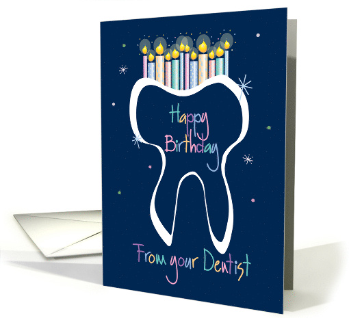 Hand Lettered Birthday from Dentist to Patient with Tooth... (1476182)