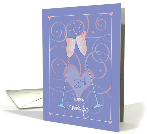 20th Anniversary for Spouse with Toasting Heart-Filled... (1477074)