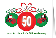 Christmas Construction Company, 50th Anniversary Custom Copy card