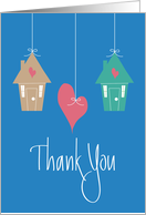 Hand Lettered Realtor Thank You, Colorful Houses with Pink Heart card