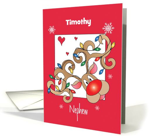 Christmas for Nephew with Reindeer Lights in Antlers with... (1491848)