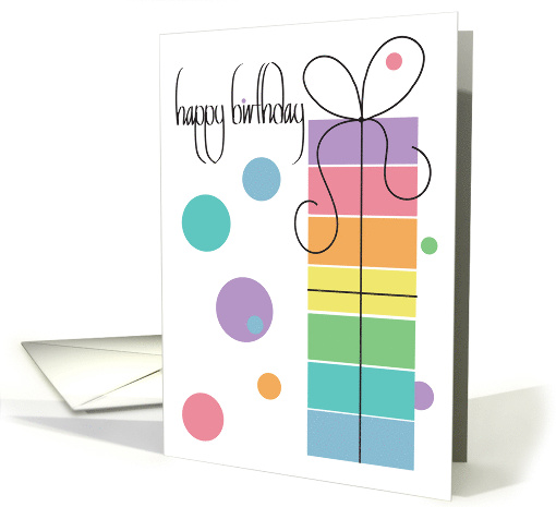 Rainbow Slice of Cake Hope Your Birthday Sparkles with Happiness card