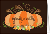 Agradecidos por Bendiciones, Da de Gracias con Calabazas card