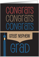Graduation for Great Nephew Congrats Grad with Graduation Hat card