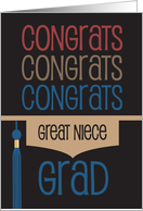 Graduation for Great Niece Congrats Grad with Graduation Hat card