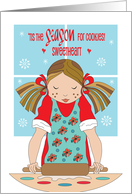 Christmas for Girl Tis the Season for Cookies with Young Cookie Baker card