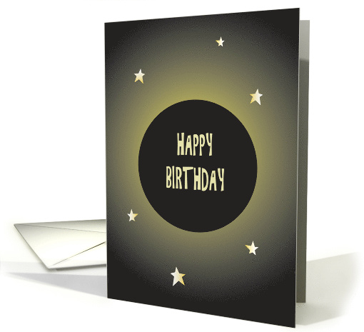 Birthday for Astronomer, Planet Surrounded by Bright Stars card