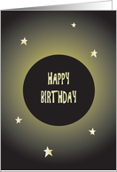 Birthday for Astronomer, Planet Surrounded by Bright Stars card