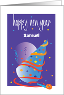 New Year’s 2025 for Kids Party Hat and Party Blower with Custom Name card