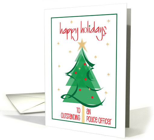 Hand Lettered Happy Holidays for Police Officer, Stylized... (1505050)