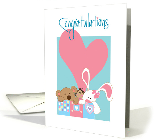 Congratulations to New Foster Dad, Staffed Animals & Large Heart card