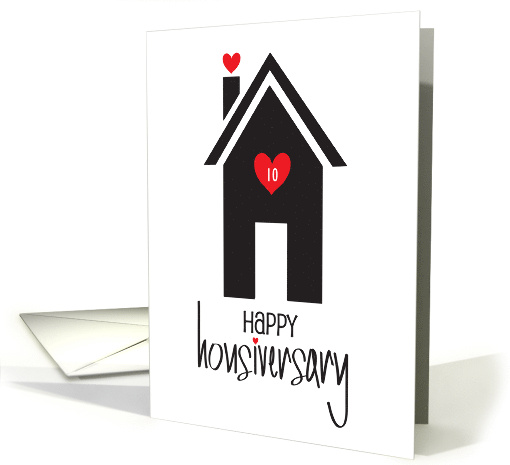 Hand Lettered Happy Housiversary Home with Hearts and... (1507658)