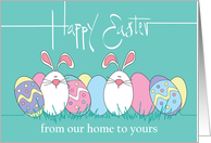 Easter Blessings from Our Home to Yours, Easter Eggs & Bunnies card