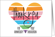 Business Thank You for Volunteering, Helping Hands & Caring Hearts card