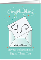 Induction Congratulations for Honor Society of Nursing Custom Name card
