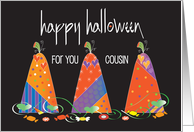 Hand Lettered Halloween for Cousin Rainbow Candy Corns with Treats card