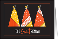 Hand Lettered Halloween for Sweet Grandma Pumpkin Candy Corns card