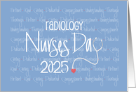 Hand Lettered Radiology Nurses Day 2025 with Stethoscope and Heart card