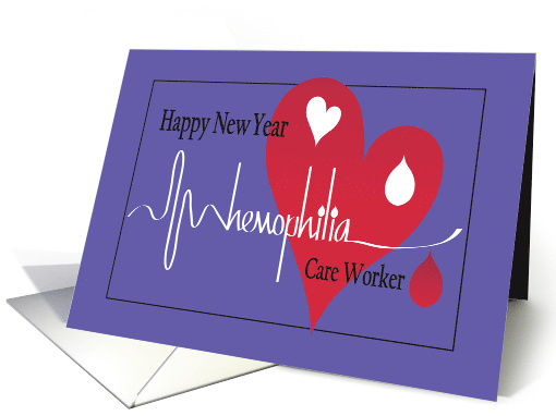 Hand Lettered New Year Thank You to Hemophilia Care Worker card