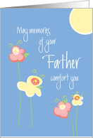 Hand Lettered Loss of Estranged, flowers in sunlight card