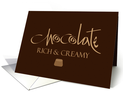 Hand Lettered National Chocolate Day, with Chocolate Bon Bon card