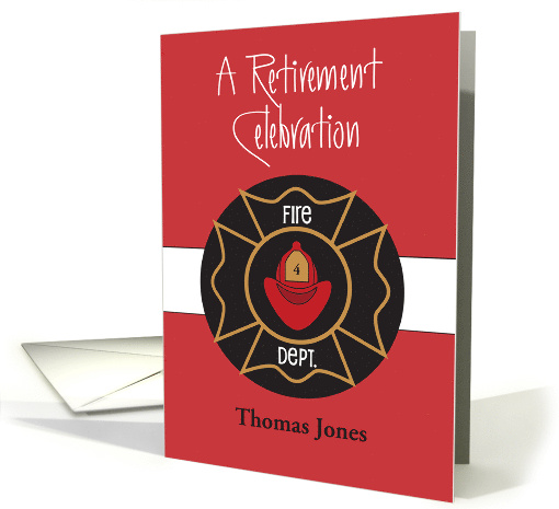 Firefighter Retirement Party Invitations with Custom Name... (1560860)
