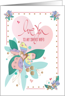 Hand Lettered Love You Floral Mother’s Day for Wife from Husband card