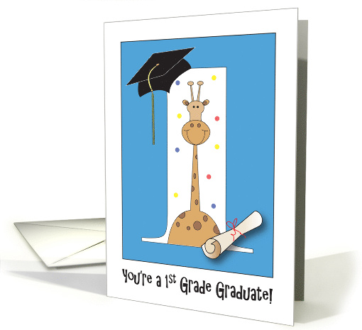 Graduation Congratulations for 1st Grader, Giraffe, 1,... (1568320)