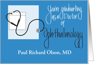 Graduation for Doctor of Ophthalmology with Custom Name card
