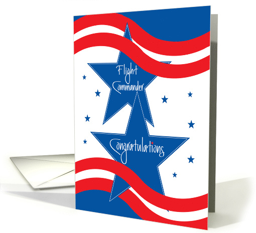 Patriotic Promotion Congratulations Air Force Flight Commander card