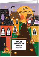 Halloween from Realtor, Fall Cottages with Pumpkins & Custom Sign card