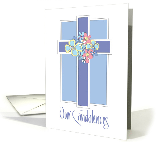 Hand Lettered Sympathy for Her Christian Floral Cross... (1587722)