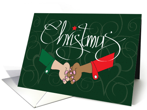 Hand Lettered Christmas for Gay Interracial Boyfriend,... (1592596)