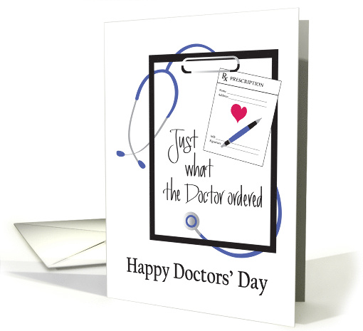 Hand Lettered Doctors' Day 2025 Just What the Doctor Ordered card