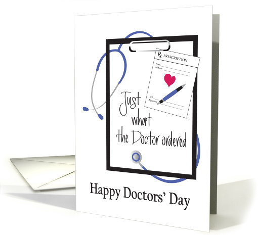 Hand Lettered Doctors' Day 2024 Just What the Doctor Ordered card