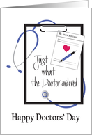 Hand Lettered Doctors’ Day 2023 An Apple A Day Stethoscope and Apple card