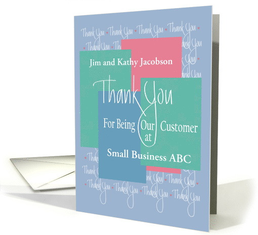 Hand Lettered Thank You / We Miss You Business & Custom Names card