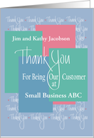 Hand Lettered Thank You / We Miss You Business & Custom Names card