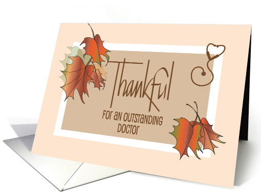 Hand Lettered Thankful Thanksgiving for Doctor Leaves and... (1604904)