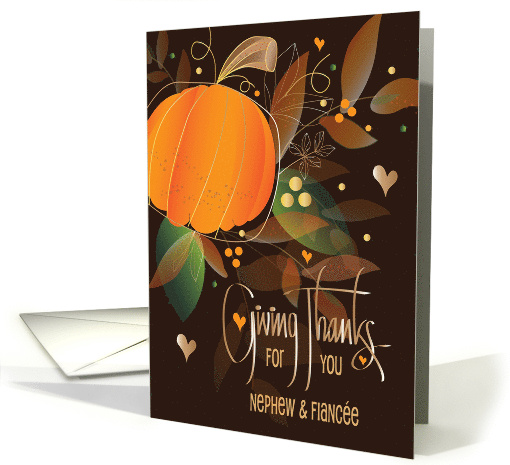 Hand Lettered Thanksgiving for Nephew & Fiance Pumpkin... (1605120)